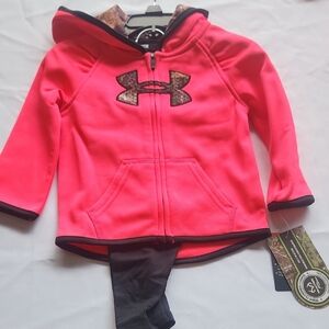 Under Armour Pink Hoodie Set  for Kids